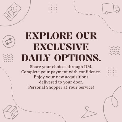 Exclusive Instagram Post Template for a Personal Shopper Offer 5191j-6286