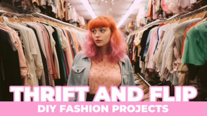 YouTube Thumbnail Maker for Thrifting DIY Fashion Projects
