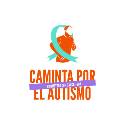 Charity Logo Generator for an Autism Walk Featuring a Ribbon Graphic