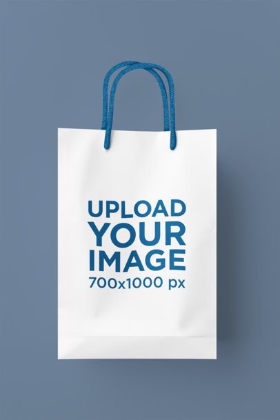 Mockup of an AI-Created Gift Bag Placed on a Solid Surface m37164