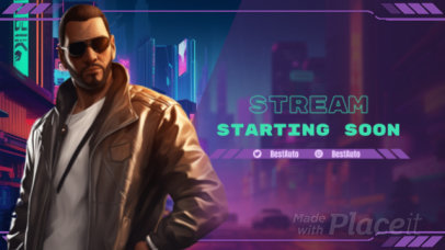 Starting-Soon Twitch Screen Video Template Inspired by GTA