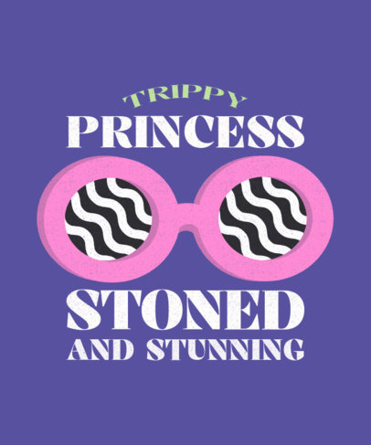T-Shirt Design Generator Featuring a Stoner Girl-Themed Quote