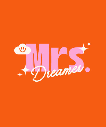 T-Shirt Design Maker Featuring a Dreamer-Themed Phrase