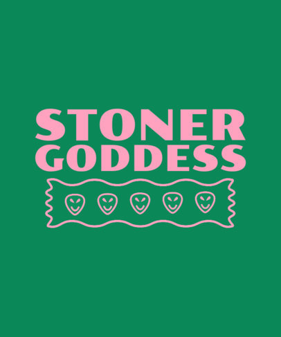 T-Shirt Design Maker Featuring a 420-Themed Graphic for Stoner Girls 2165p-6305