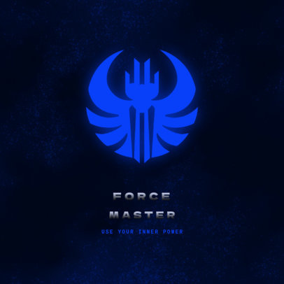 Logo Creator for a Gaming Squad Featuring a Star Wars-Inspired Graphic 6378b