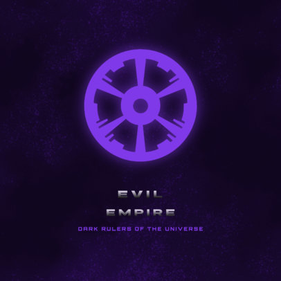 Logo Template with a Glowing Round Emblem Inspired by Star Wars 6378f