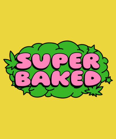 Cannabis T-Shirt Design Creator for Stoner Girls With a Weed-Shaped Cloud 3461m-6305