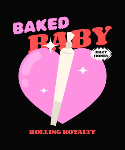 T-Shirt Design Maker Featuring a Stoner Girl Theme for 420