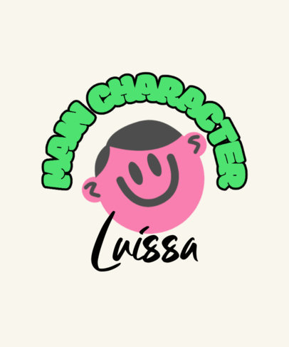 T-Shirt Design Maker Featuring a Happy Face Graphic