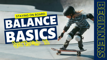 YouTube Thumbnail Creator for a Basic Skating Tips Vlog for Beginners