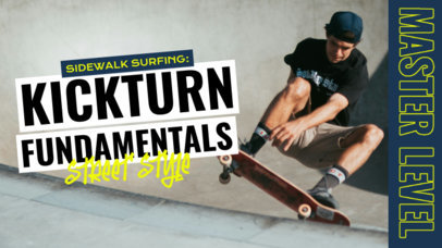 YouTube Thumbnail Creator for a Skater's Vlog with Sidewalk Surfing Tips