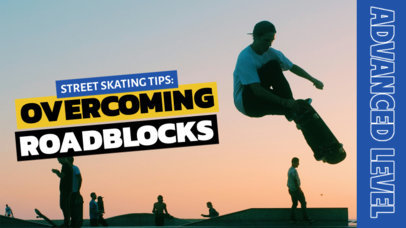 YouTube Thumbnail Maker for a Street Skating Tips Vlog