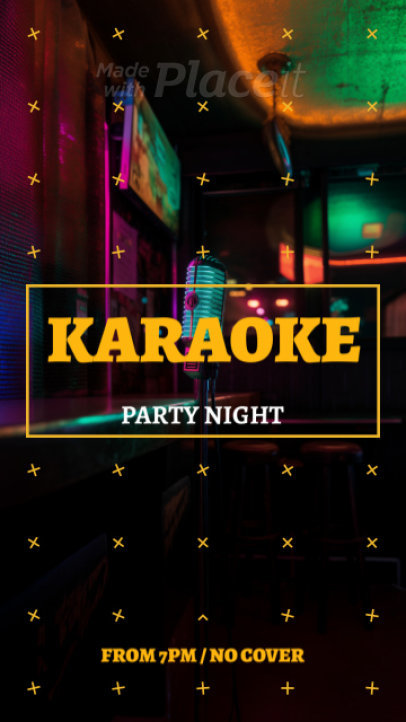 Instagram Story Video Creator for a Karaoke and Sing Along Bar Featuring an Event 1281a-7816-el1