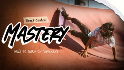 YouTube Thumbnail Template for a Skating Tips and Tricks Vlog