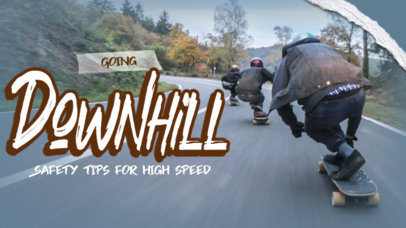 YouTube Thumbnail Template for a Skater's Safety Tips Vlog