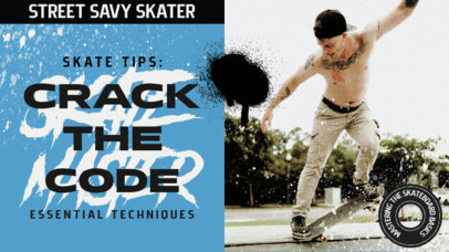 YouTube Thumbnail Maker with a Spray Paint Graphic for a Skater's Vlog ed6848h