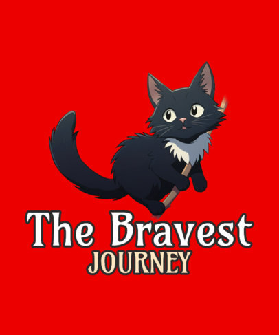 T-Shirt Design Maker With an Anime Cat Inspired Studio Ghibli