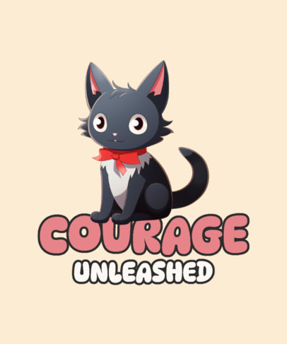 T-Shirt Design Generator Featuring a Studio Ghibli-Inspired Cat Graphic