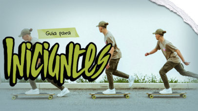 YouTube Thumbnail Creator for a Skating Beginners Guide Vlog