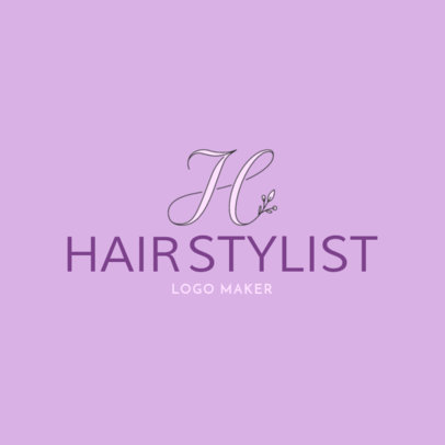 Hairstylist Logo Maker with Floral Fonts