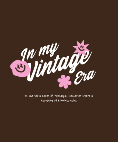 Trendy T-Shirt Design Maker Featuring a Vintage Era-Themed Quote