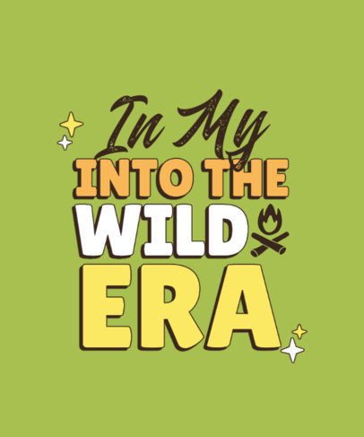 T-Shirt Design Generator With a Bonfire Icon and a Wild Enthusiasts Quote