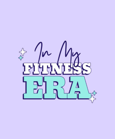 T-Shirt Design Creator for Fitness Enthusiasts Featuring Sparkle Graphics