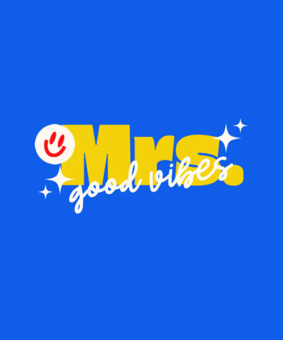 Colorful T-Shirt Design Maker With a Good Vibes Theme