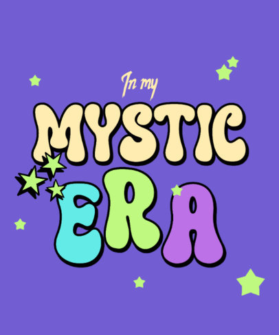 T-Shirt Design Generator With Stars Graphics and a Mystic-Themed Quote