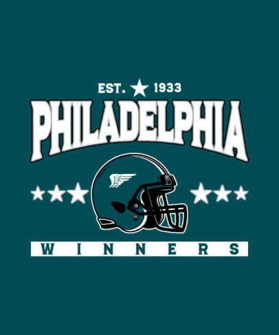 T-Shirt Design Generator for a Football Big Game Inspired by the Eagles