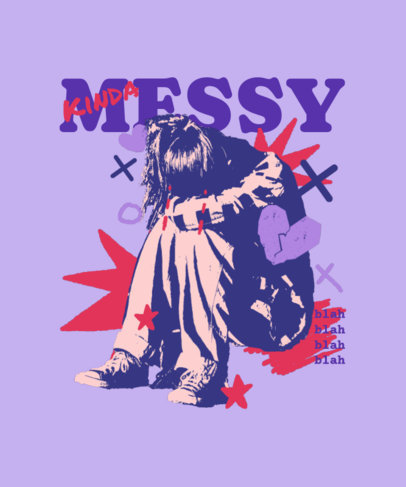 T-Shirt Design Maker Featuring a Teen Girl Graphic Inspired by Olivia Rodrigo 5939i-6310