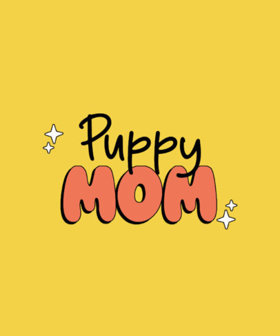 Cool T-Shirt Design Template for Puppy Parents ED-6858g