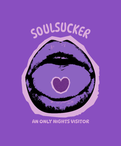 T-Shirt Design Generator With an Olivia Rodrigo-Inspired Aesthetic With a Mouth Graphic