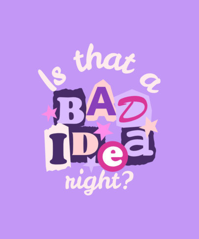 T-Shirt Design Template Featuring an Olivia Rodrigo-Inspired Typeface 6087o-6310