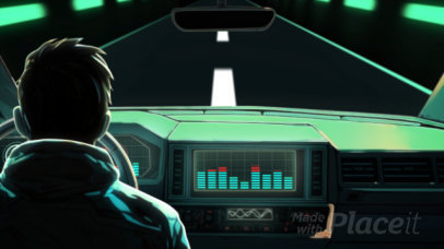 Lo-Fi Intro Video Maker Featuring a Retro Style for Radio Beats 7502