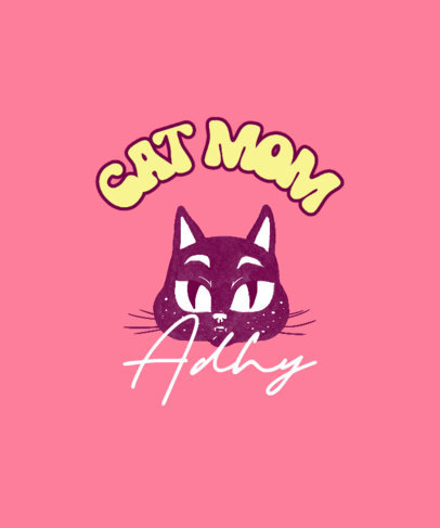 Pets-Themed T-Shirt Design Maker for Cat Parents With a Kitty Graphic