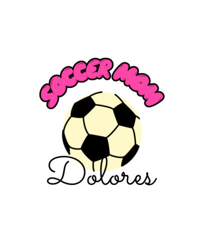 Sports-T-Shirt Design Template for Soccer Moms With a Ball Graphic ED-6856g
