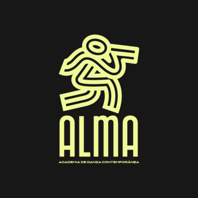 Dance Academy Logo Creator Featuring an Abstract Dancer