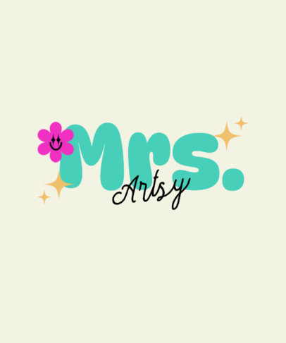 T-Shirt Design Maker With a Colorful Style and a Flower Graphic
