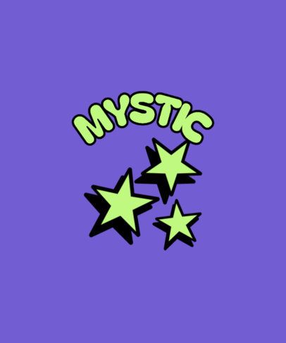 T-Shirt Design Generator With Illustrated Stars and a Mystic Quote ED-6856i