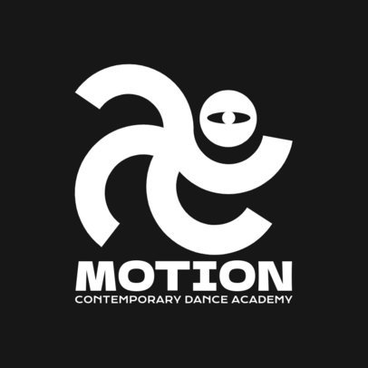 Logo Maker for a Professional Dance School With Abstract Graphics