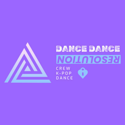 K-Pop Dance Crew Logo Maker Featuring a Triangular Graphic
