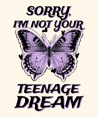 T-Shirt Design Creator With a Teenage Dream Quote Inspired by Olivia Rodrigo 4122m-6307