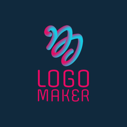 DJ Logo Maker with an Abstract Icon