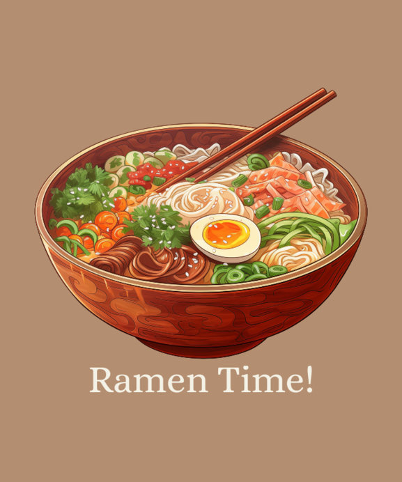 Placeit - Ramen-Themed T-Shirt Design Maker Inspired by Studio Ghibli
