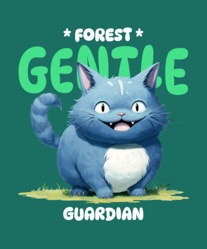 Studio Ghibli-Inspired T-Shirt Design Generator With a Cat Graphic