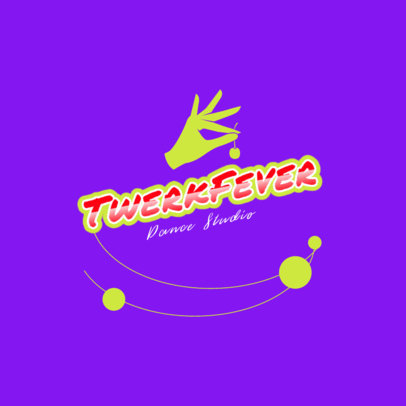 Dance Studio Logo Template Featuring an Illustrated Hand Graphic
