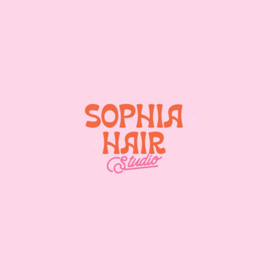Trendy Logo Template for a Professional Hair Salon