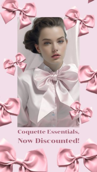 Trendy Instagram Story Video Maker Featuring a Promo Inspired by a Coquette Aesthetic 7785