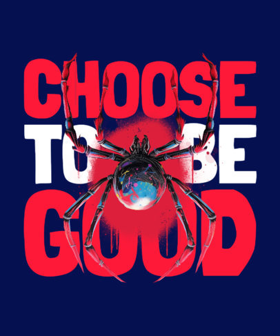 T-Shirt Design Generator With a Spider Graphic Inspired by the Spider-Verse Film